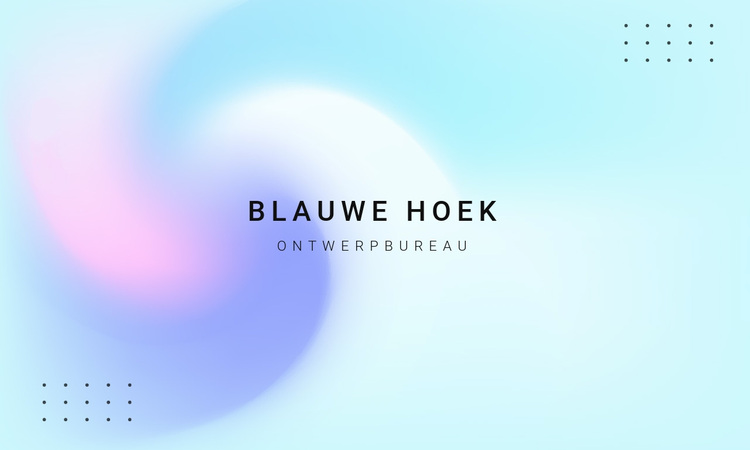 Blauw hoekontwerpbureau WordPress-thema