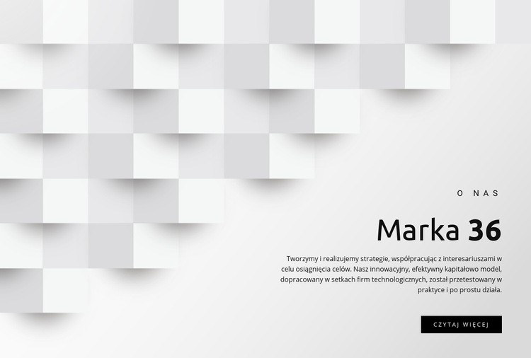 Zarządzanie i branding Makieta strony internetowej