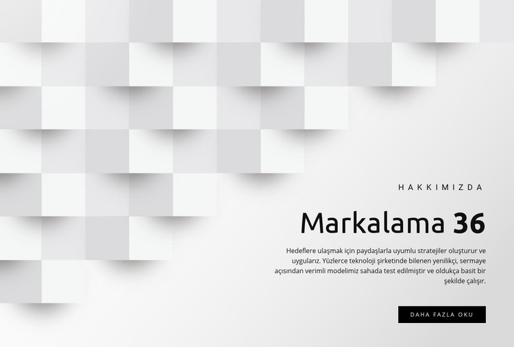 Yönetim ve markalaşma Html Web Sitesi Oluşturucu