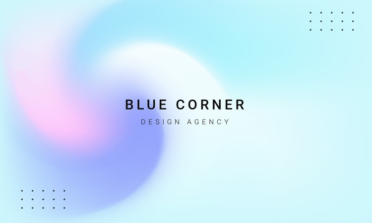 Blue corner design agency Website Builder Templates