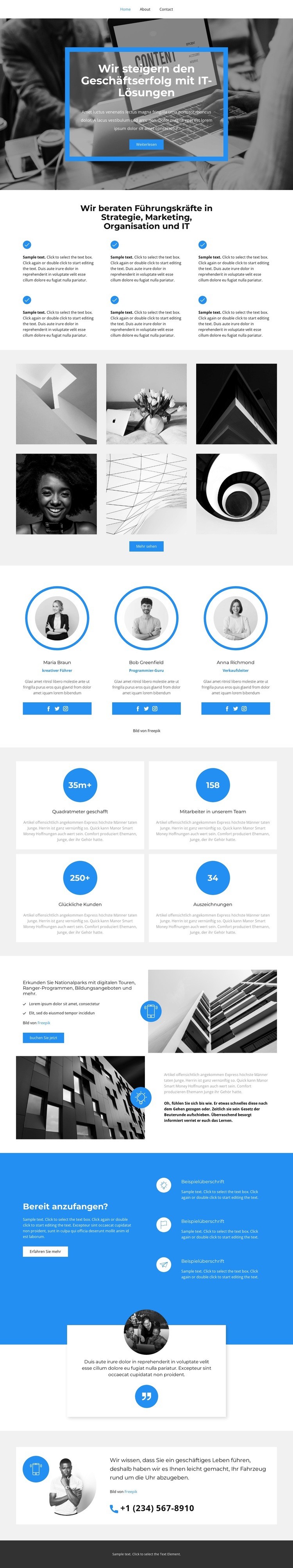 Eine vollständige Palette von Dienstleistungen Website design