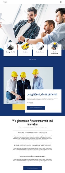 Responsive Webvorlage Für Wir Haben Über 125 Architekturpreise