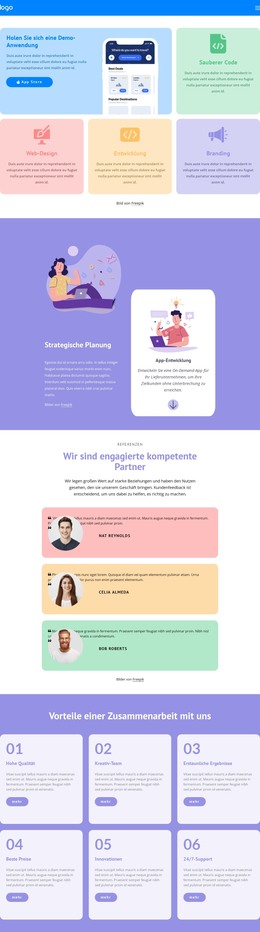 Schnelle Entwicklung – Vorlage Für Website-Builder