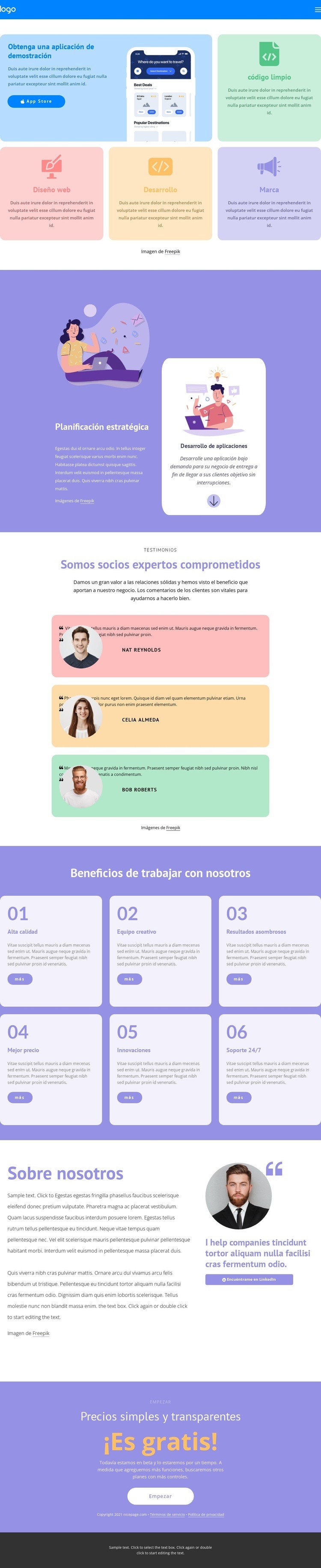 Desarrollo rapido Diseño de páginas web