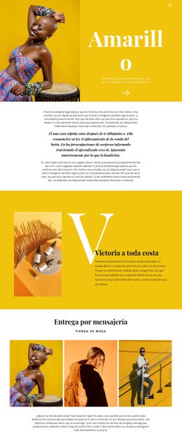 Plantilla Web Adaptable Para Recomendaciones En Moda