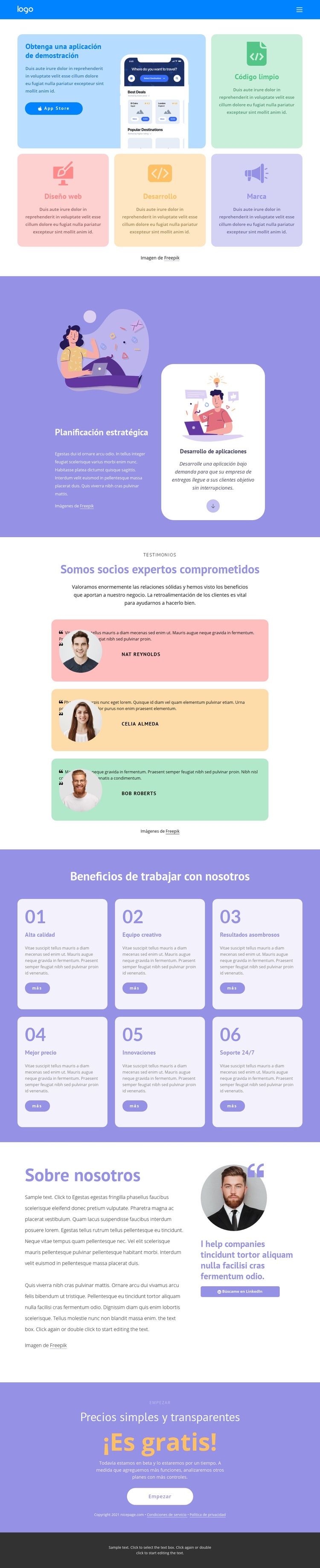 Desarrollo rapido Plantilla HTML5