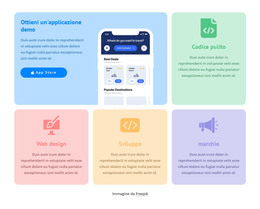 Griglia Con Icone Colorate - Download Del Modello HTML