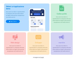 Griglia Con Icone Colorate Un Modello Di Pagina