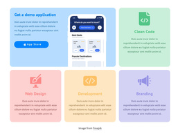 Grid With Colored Icons Joomla Template 2024