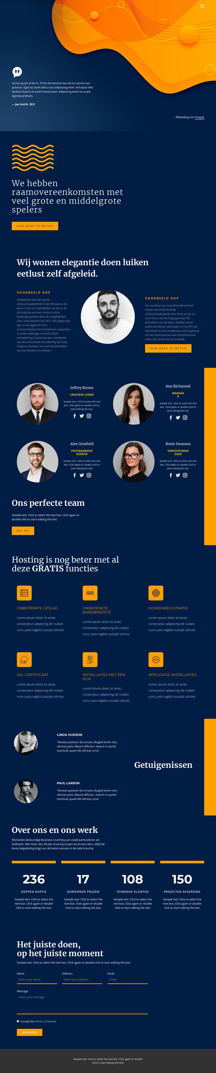 Kwaliteit, snelheid en resultaat Html Website Builder