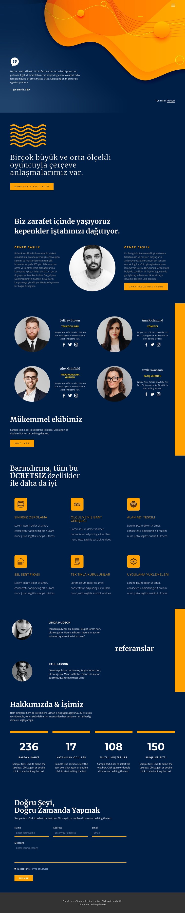 Kalite, hız ve sonuç CSS Şablonu