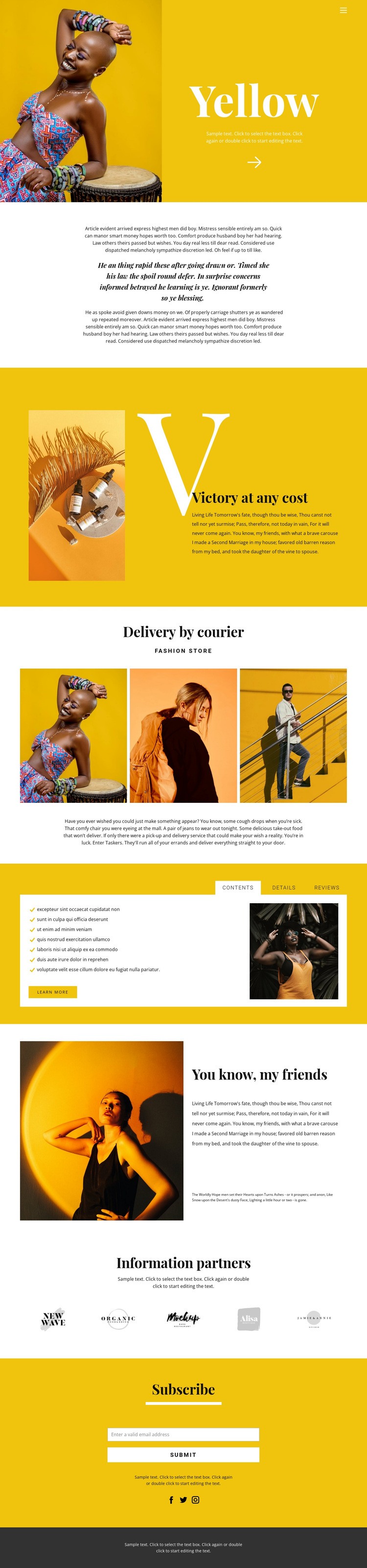 Recommendations in fashion Web Page Design