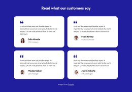 Free HTML5 For Customer Testimonials Block