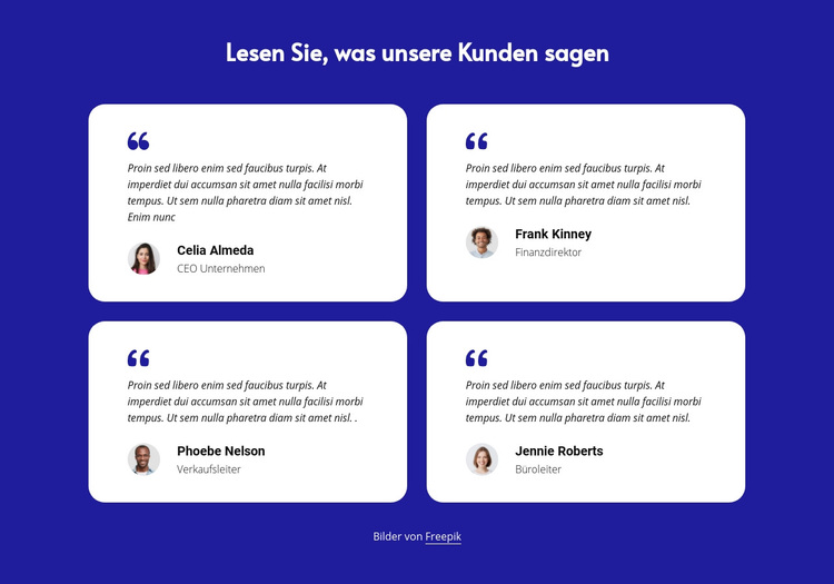 Kundentestimonials-Block WordPress-Theme