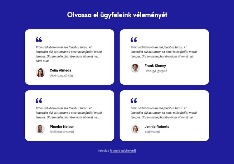 Az ügyfelek véleményeinek blokkolása Weboldal tervezés