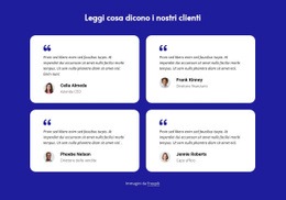 Il Modello HTML5 Più Creativo Per Blocco Delle Testimonianze Dei Clienti