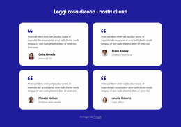 Blocco Delle Testimonianze Dei Clienti