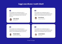 Blocco Delle Testimonianze Dei Clienti