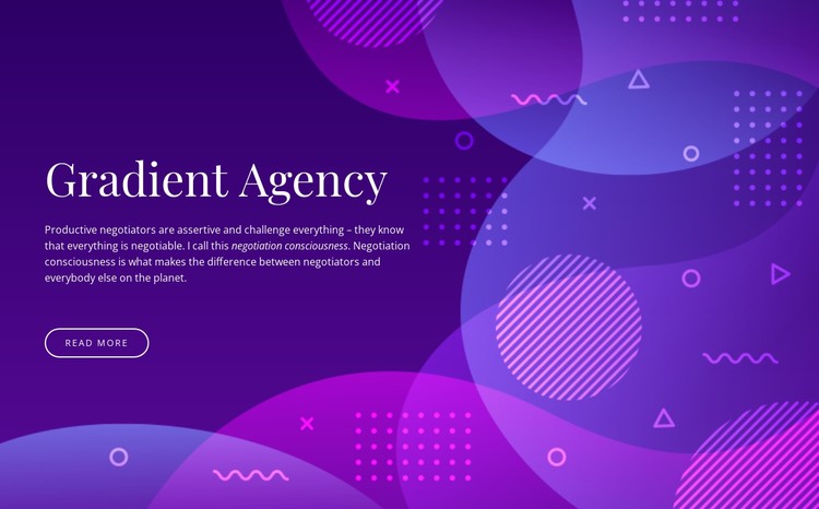 Gradient agency CSS Template