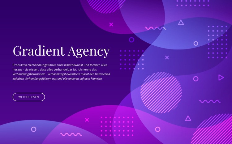 Gradientenagentur Website Builder-Vorlagen