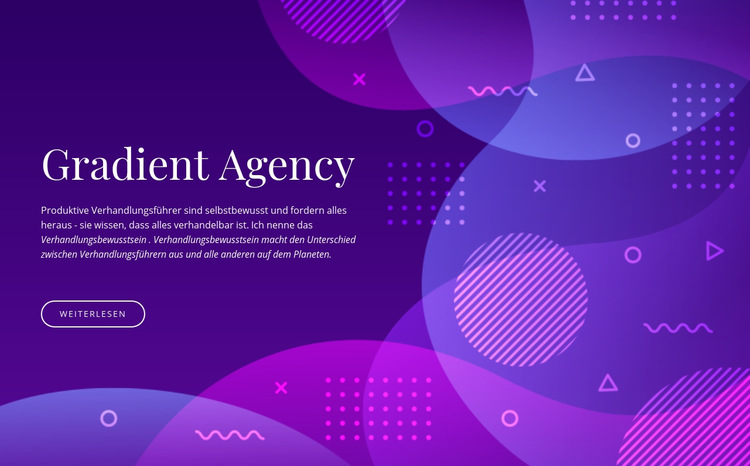 Gradientenagentur Website-Vorlage