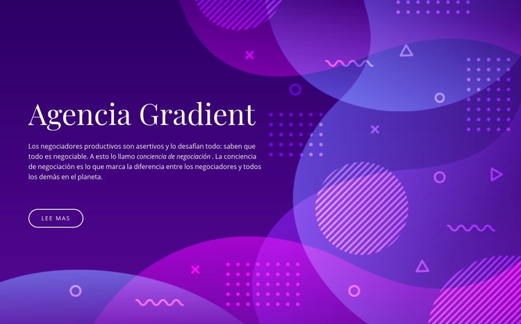 Agencia de gradientes Creador de sitios web HTML