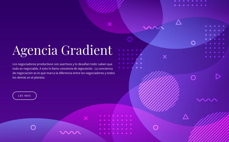 Agencia de gradientes Diseño de páginas web