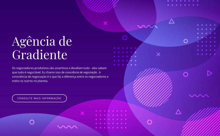 Agência de gradiente Construtor de sites HTML