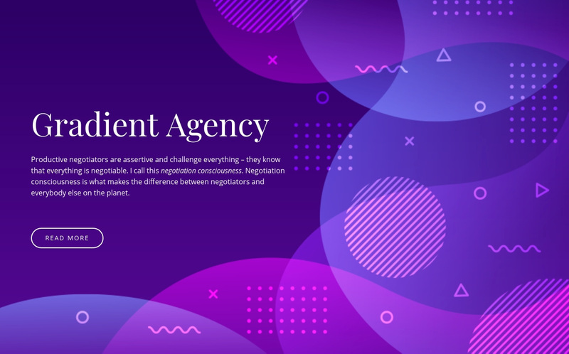 Gradient agency Web Page Design
