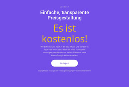 Textblock Mit Großem Button – Responsives WordPress-Theme