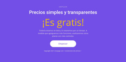 Bloque De Texto Con Botón Grande - Tema Responsivo De WordPress