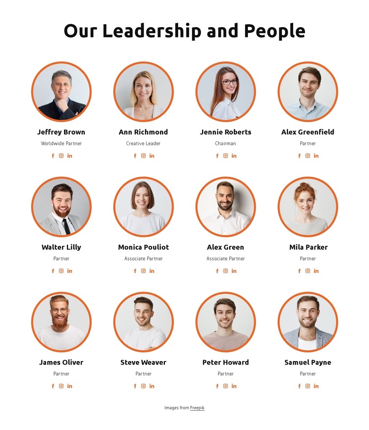 Our leadeship and people HTML5 Template