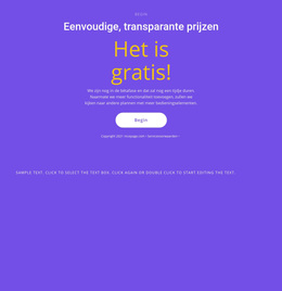 Tekstblok Met Grote Knop - Responsief WordPress-Thema