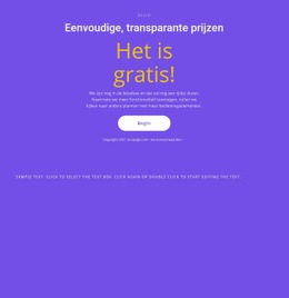 Tekstblok Met Grote Knop - Responsieve Websitebouwer