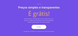 Bloco De Texto Com Botão Grande - Construtor De Sites Responsivos