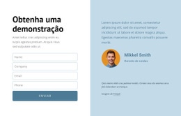 Obtenha Uma Demonstração - Design Simples