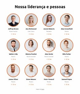 Página Inicial Do Site Para Nossa Liderança E Pessoas