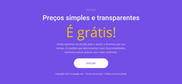 Bloco De Texto Com Botão Grande - Tema WordPress Responsivo