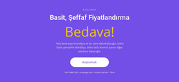 Büyük Düğmeli Metin Bloğu - HTML Ve CSS Şablonu