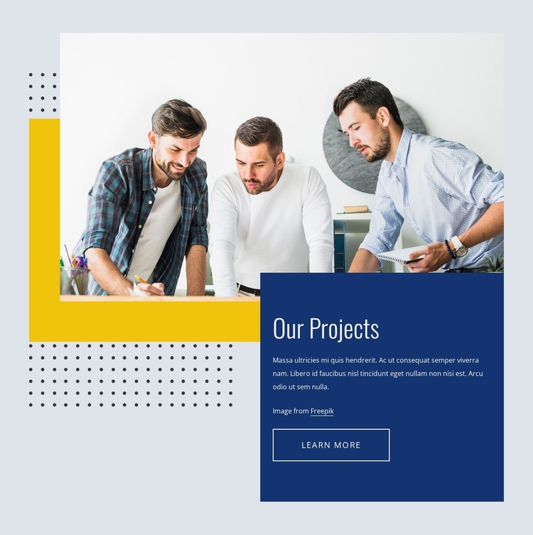 Projects include apartments and houses Website Builder Templates