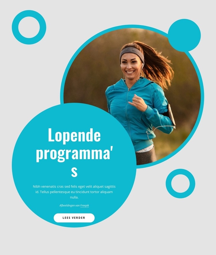 Lopende programma's Website mockup