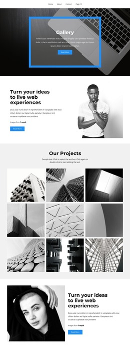 Landing Page For Engineers About Projects