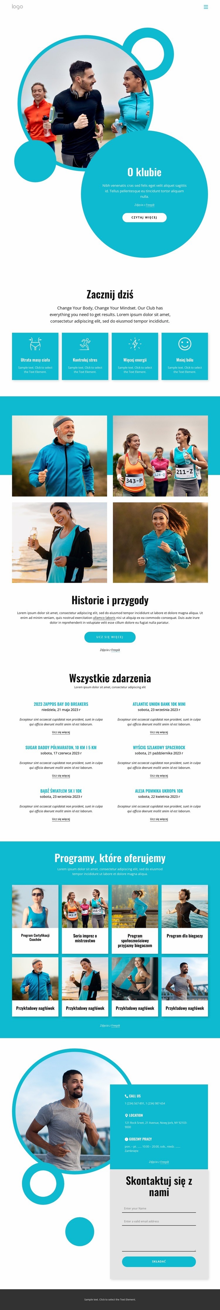 Prowadzenie działalności klubowej Kreator witryn internetowych HTML