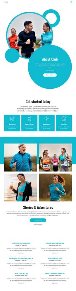 Running Club Activities - Free Template