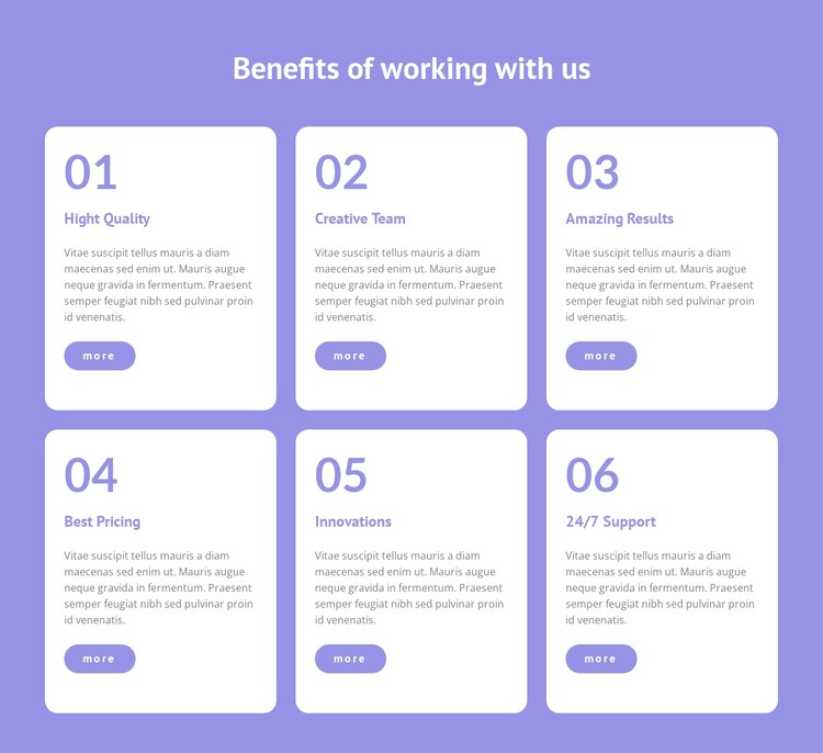We provide flexible working CSS Template