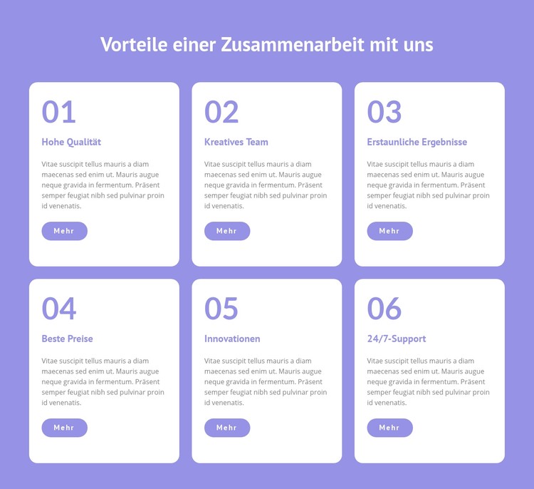 Wir bieten flexibles Arbeiten CSS-Vorlage