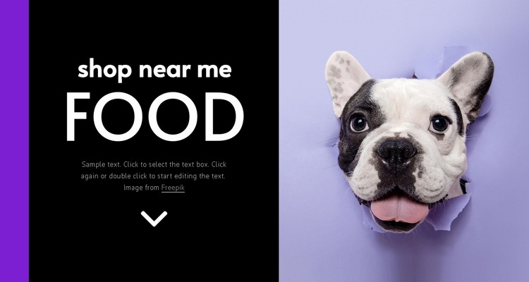 Dogs food Elementor Template Alternative