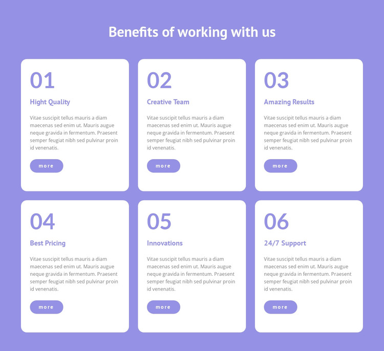 We provide flexible working HTML Template