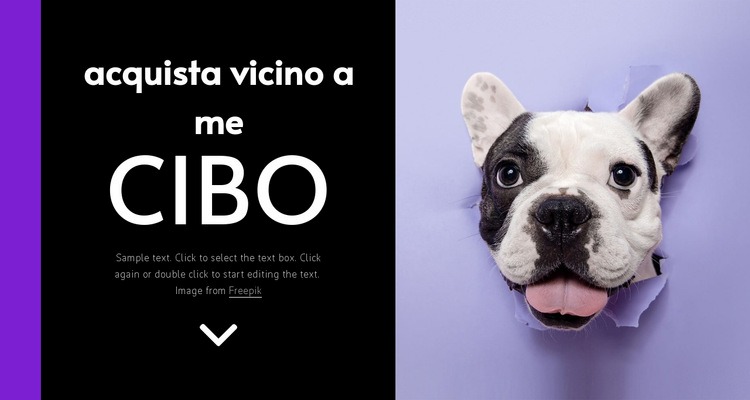 Cibo per cani Costruttore di siti web HTML