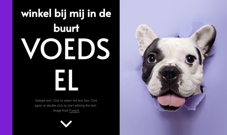 Hondenvoer Website ontwerp